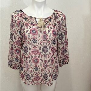 Sonoma Floral BOHO Top Sz M